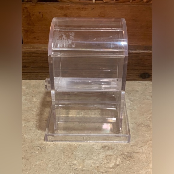 Vintage Oval Top Restaurant Style Clear Plastic Toothpick Dispenser - Picture 2 of 5